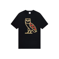 OVO Rose Owl T-shirt Black