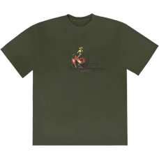 Travis Scott Moto Girl Olive Tee