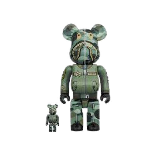 bearbrick x bape x alpha industries set