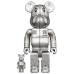 Bearbrick x BAPE x Hajime Sorayama bathing ape silver set