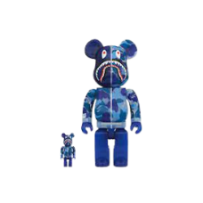 Bearbrick x BAPE ABC Camo Shark 100% & 400% Set