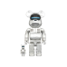 bearbrick x BAPE x Hajime Sorayama silver