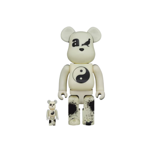 Bearbrick x atmos x Staple #4 100% & 400% Set Glow