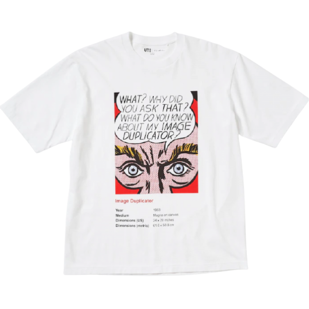 Roy Lichtenstein x Uniqlo White What? Tee by youbetterfly