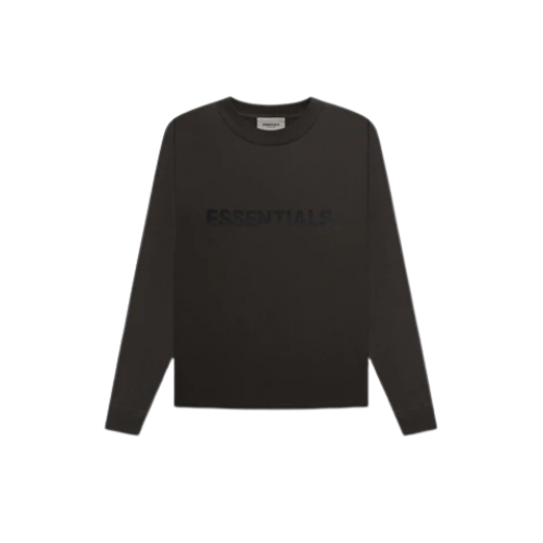 FOG Boxy Long Sleeve T-Shirt Applique Logo Weathered Black/Washed Black