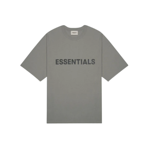 FOG Essentials Boxy T-Shirt Applique Logo Gray Flannel/Charcoal