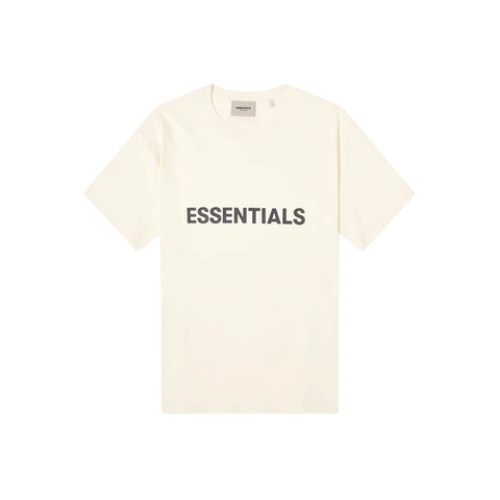 FOG Essentials Boxy T-Shirt Applique Logo Butter Cream