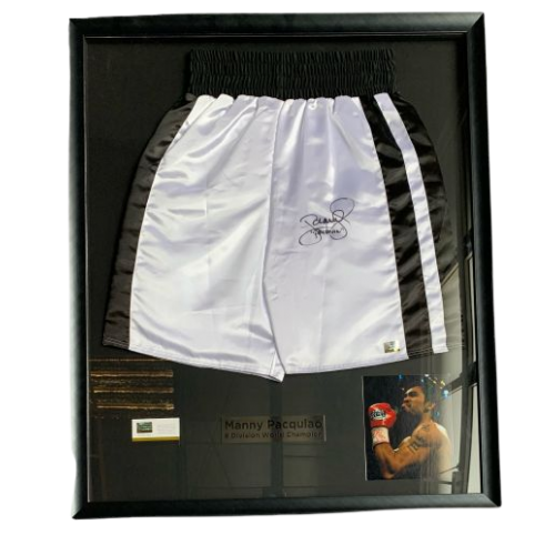 Manny Pacquiao Signed Shorts Frame
