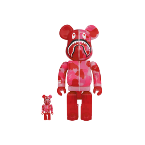 Bearbrick x BAPE ABC Camo Shark 100% & 400% Set