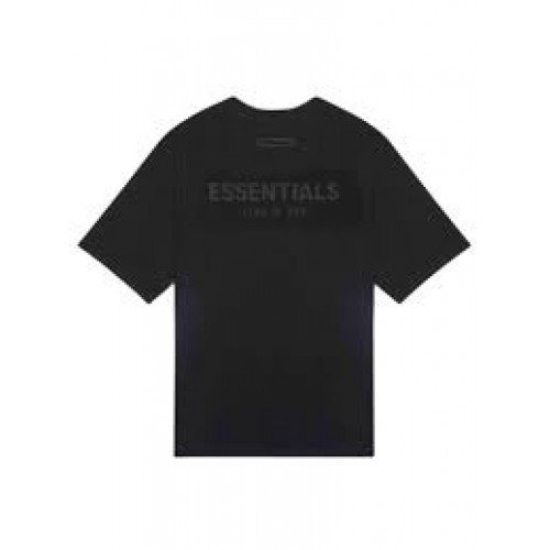 FOG Essentials Black Tee Back Logo