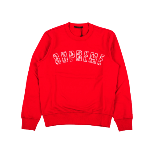 Supreme x Louis Vuitton Arc Logo Crewneck Red