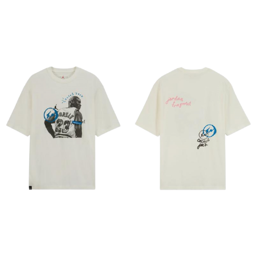 Rare Travis Scott x Jordan x Fragment T-shirt White Seen on