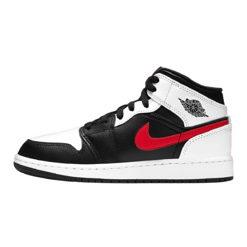 Jordan 1 Mid Black Chile Red White