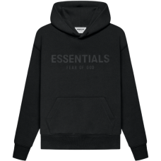 FEAR OF GOD ESSENTIALS Kids Pull-Over Hoodie Black/Stretch Limo