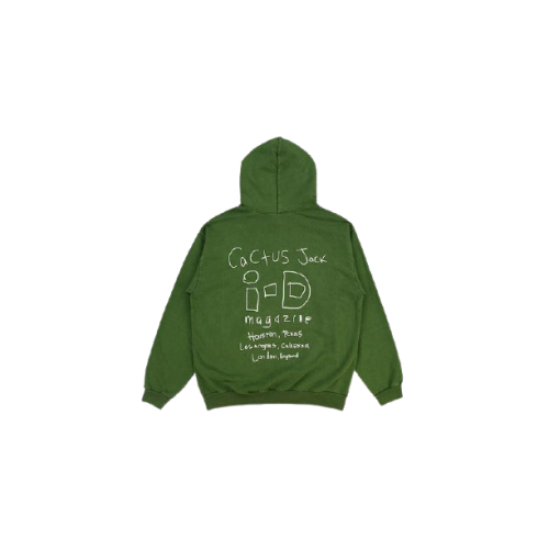 Travis Scott x i-D Green Hoodie