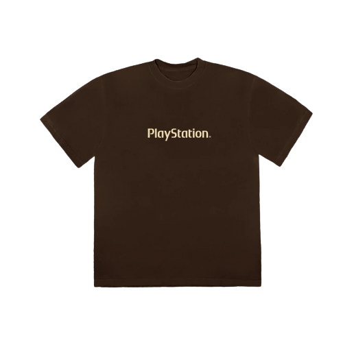 Travis Scott PS5 Motherboard Logo T-Shirt Brown