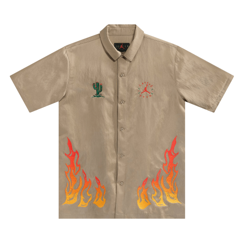 Cactus Jack by Travis Scott x Jordan Button Down Shirt Khaki