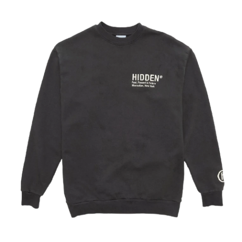 Hidden NY Logo Crewneck Sweatshirt Black 