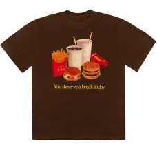 Travis Scott x McDonald's Deserve A Break T-Shirt Brown