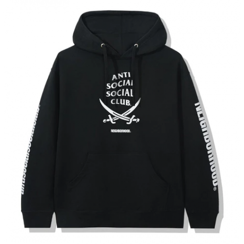 Anti Social Social Club x Neighborhood  Black Hoodie