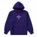 Supreme Cross Box Logo Hooded Sweatshirt Purple