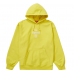 Supreme Cross Box Logo Hooded Sweatshirt Lemon 