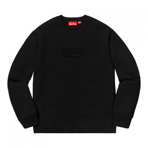 Supreme Cutout Logo Crewneck Black SS20