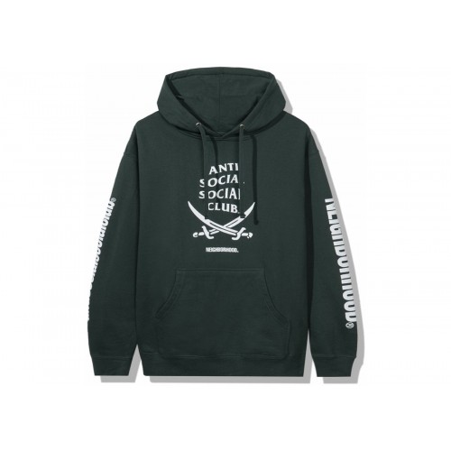 Anti Social Social Club x Neighborhood 6IX Green Hoodie Hoodie Green