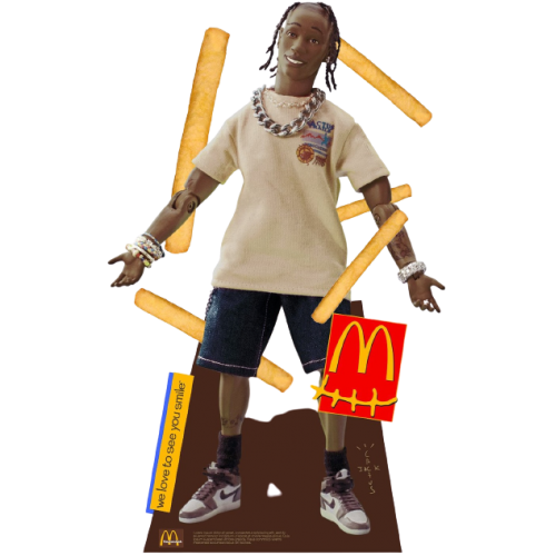 Travis Scott X Mcdonalds Cut Out Figure