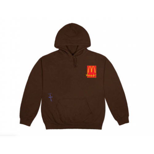 Travis Scott x McDonald's Cactus Pack Sticker Hoodie Brown