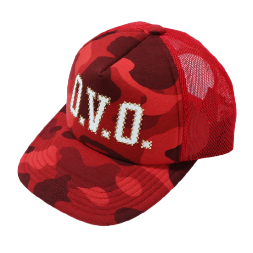 BAPE x OVO Color Camo Mesh Cap Red