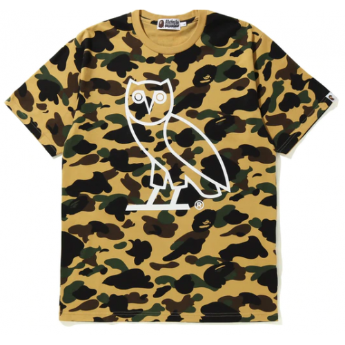 BAPE x OVO 1st Camo Tee Yellow