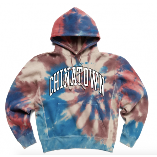 Chinatown Market Tie Dye Varsity Hoodie Purple