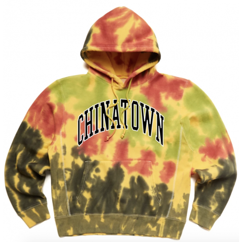 Chinatown Market Tie Dye Varsity Hoodie Yello