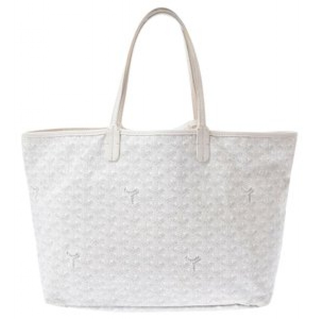 Goyard Goyardine St. Louis PM White/Grey Tote Bag - Meghan Markle's  Handbags - Meghan's Fashion