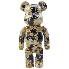 Bape Play Psych Camo Brown Be@rbrick 400% 2008