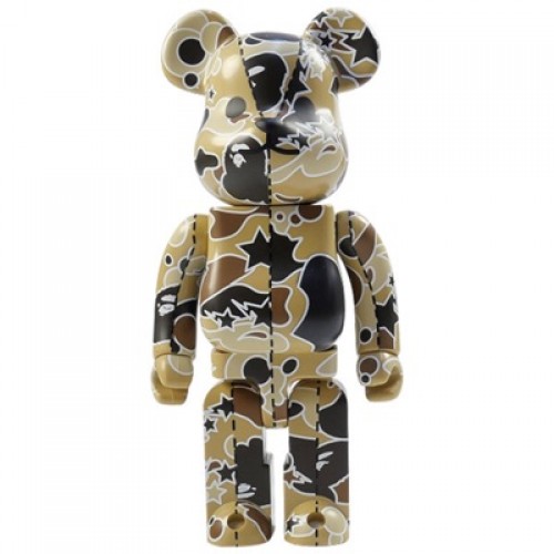 Bape Play Psych Camo Brown Be@rbrick 400% 2008