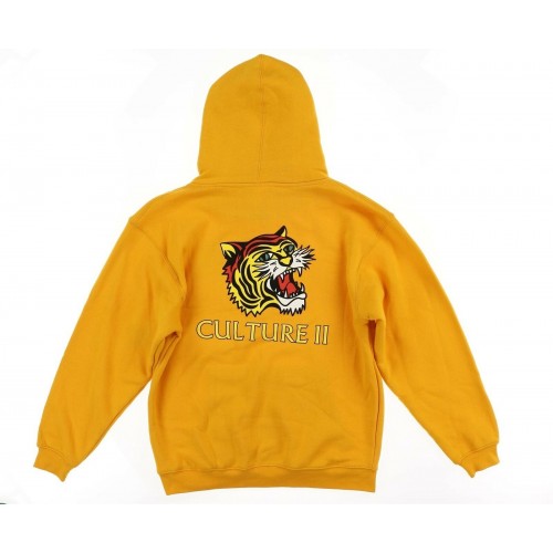 Migos Unisex Tiger Culture II Hooded Sweatshirt Yellow