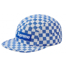 Supreme Blue White Checkboard Camp Cap