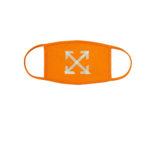 Off White Tape Arrow Face Mask Orange