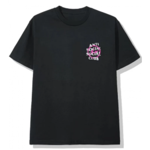 ASSC X Fragment Black Tee Pink Logo