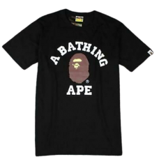 BAPE Brown Ape head Black Tee