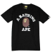 BAPE Brown Ape head Black Tee