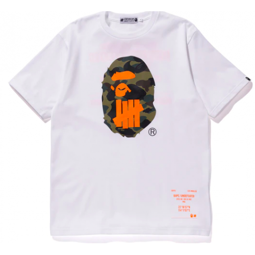 BAPE x Undefeated Sport Is War Ape Head Tee White 