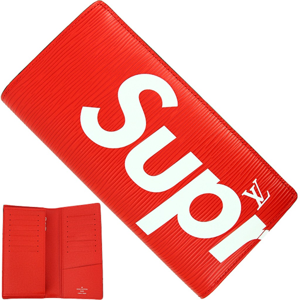 red supreme brazza wallet