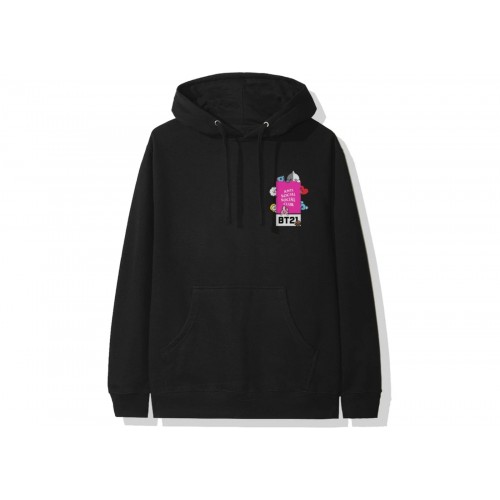  Anti Social Social Club x BT21 Madhouse Hoodie Black