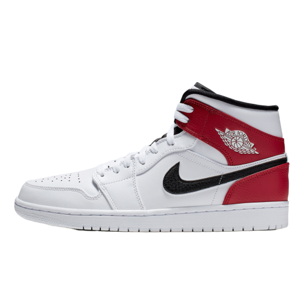 air jordan 1 mid red black and white