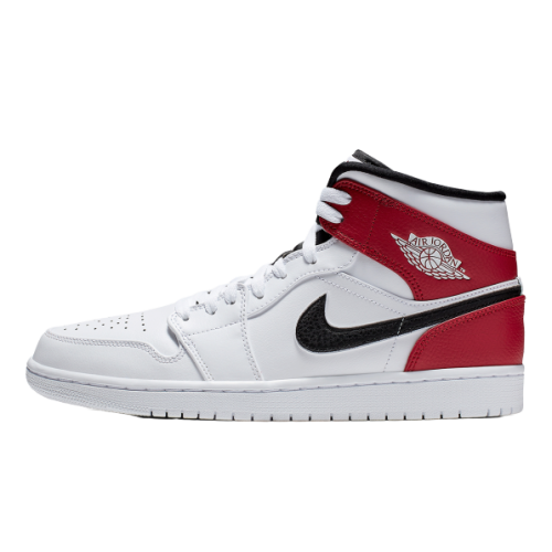 Air Jordan 1 Mid Red White Black 