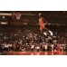 Michael Jordan Famous Foul Line Dunk Vintage Sports Poster