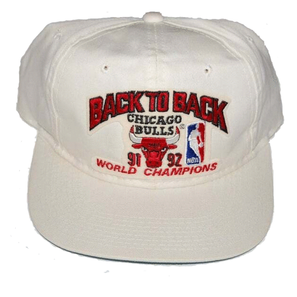 Original Vintage Chicago Bulls 1991-1992 Back To Back World Champions Hat —  Star Struck Vintage